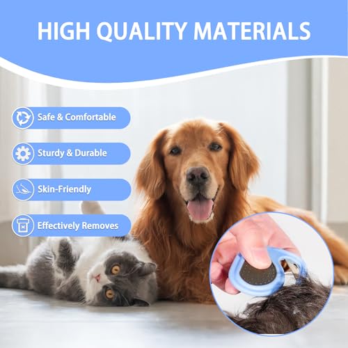 VINEST 2 Stück Entfilzungsmesser Katze, Massage Pflegemesser für Langhaarige Haustiere, Entfilzungskamm für Hunde Pet Knot Opener mit Stahlklingen, katzen kamm zum Entfernen von Haarknoten