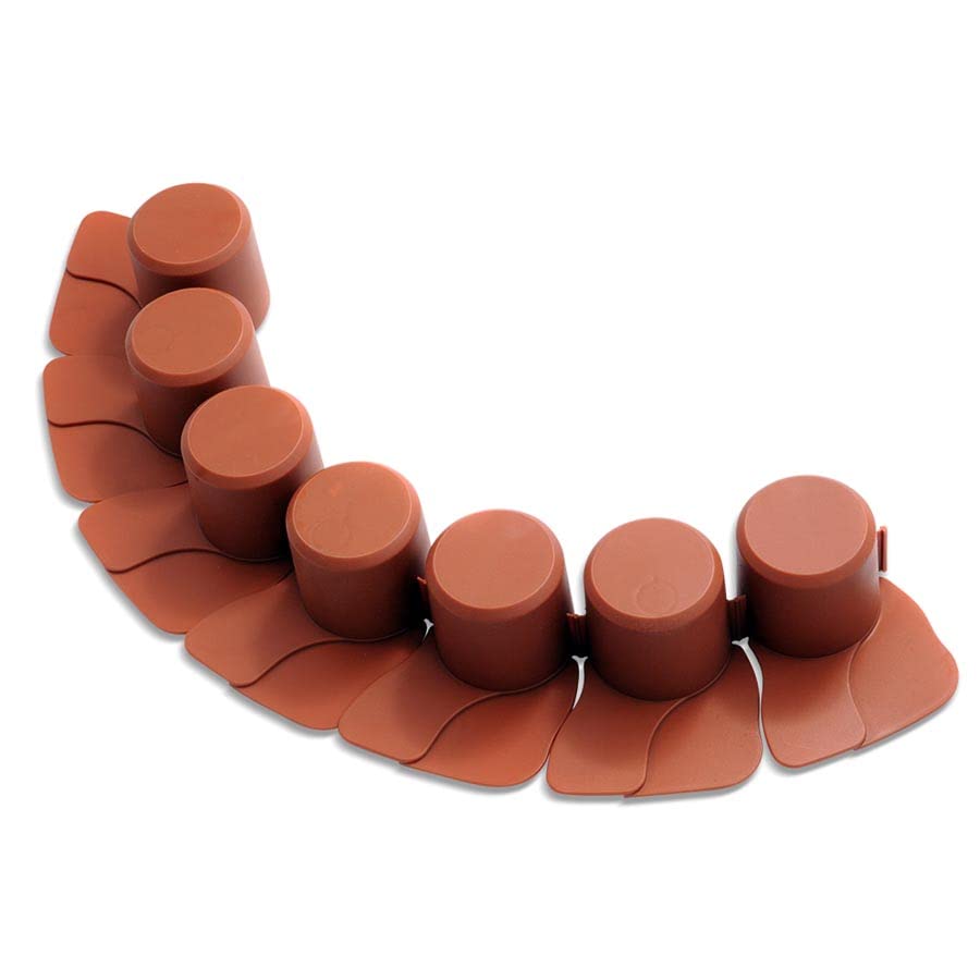 PalGarden Bordura Da Giardino Effetto Legno – 5 Metri – Colore Terracotta – Plastica Resistente UV – Facile Montaggio