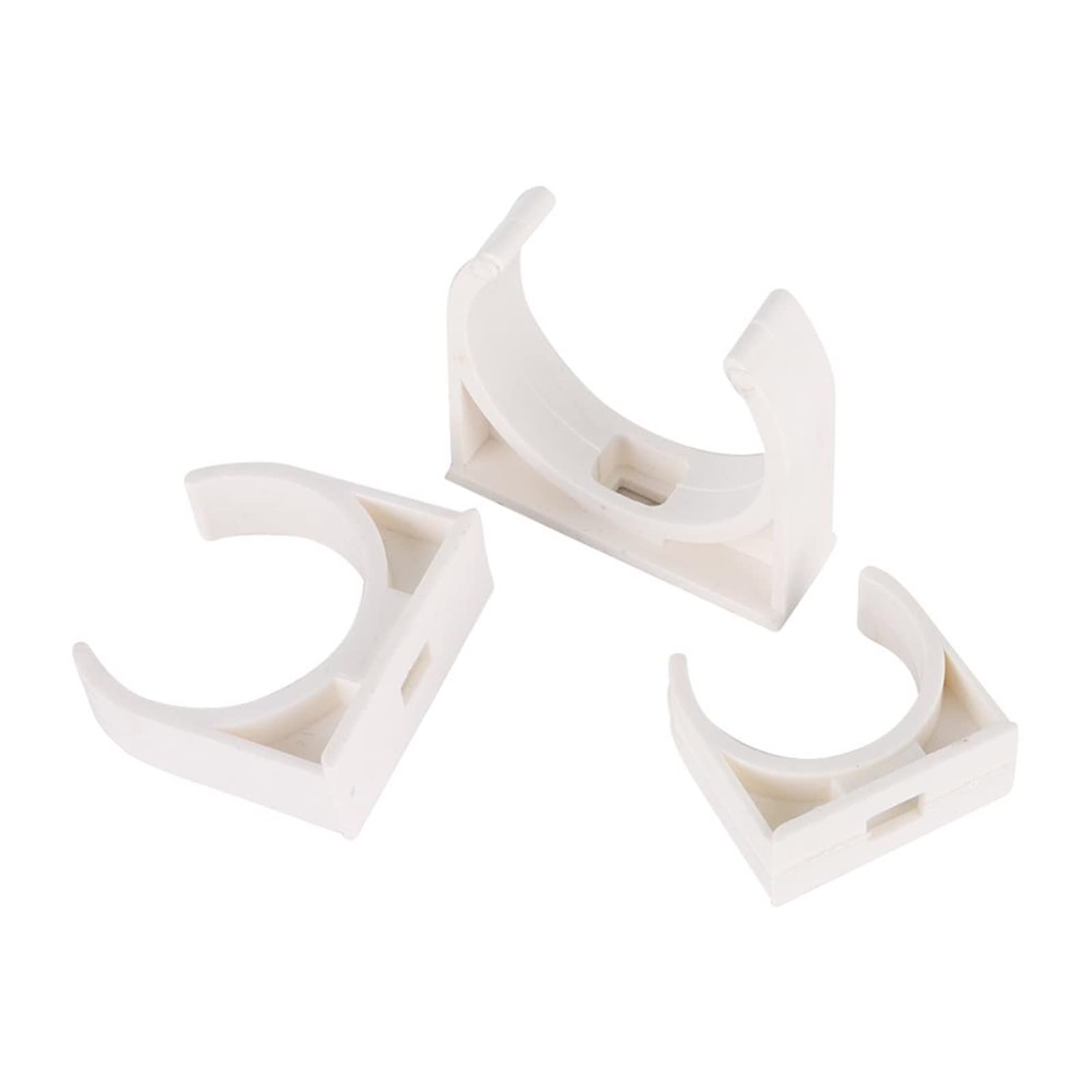 Garden gardening 20/25/32/40/50mm PVC Pipe Clamps Garden Water Pipe Holder Single U Plastic PPR Lock Tube Fixed Snap Clip 6 Pcs Irrigation fittings (Size : 50mm)