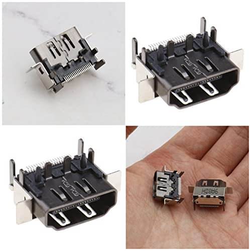 Image of SING F LTD 2PCS HDMI Port Compatible with Xbox One X Console ONLY Socket Interface Jack Plug Connector Display Port Component Replacement Parts Accessories