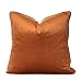 Taies d'oreillers Dh641 Light luxury retro high elastic cotton velvet pillow solid color sofa living room cushion pillow bed cushion square Nordic hug pillowcase-45x45cm core pillow_caramel colour Co