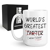 Hogg Worlds Greatest Farter I Mean Father, 15 oz Ceramic Dad Coffee Cup, Best Farter Ever Mug, Best Dad Ever Mug, Fathers Day Coffee Cup