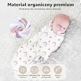Mama Cheetah Organiczny koc do przewijania, dla noworodka, regulowane owijanie, łatwe przewijanie dla chłopca, dziewczynki, 0-3 miesiące, niezbędne akcesoria dla niemowląt, do przedszkola, 3-pak,