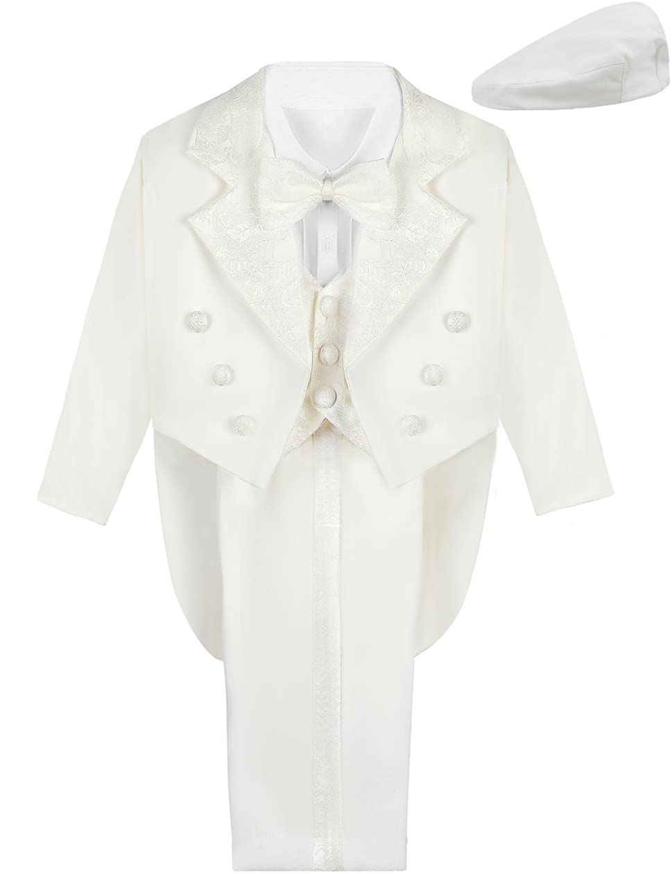 A&J DESIGNWhite Baby Boy Baptism Outfit Short Sleeve Set 3-18 Months