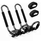 Forluck Kayak Roof Rack J-Bar Carrier, Universal Roof Mount Rack for Kayaks, Canoes, Surfboards, SUPs, Fits...