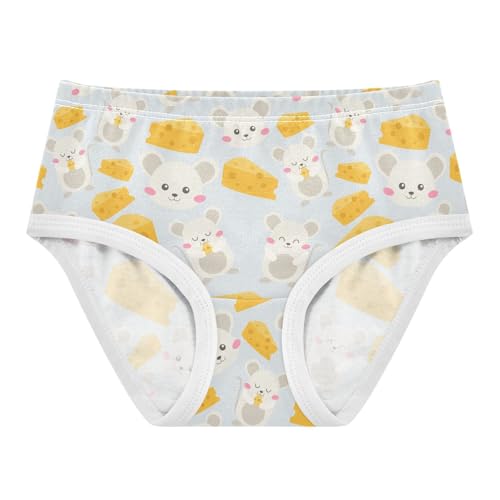 Little Girl Underwear Toddler Panties Kids Undies Mouse Cheese Soft Cotton Briefs 2T-8Y