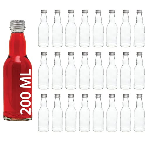 slkfactory 24 Leere Glasflaschen 200 ml KRO Likörflaschen kleine Flaschen Schnapsflaschen Essigflaschen Ölflaschen 0,2 Liter l zum selbst Abfüllen Essig/Öl Nr 250ML (24 Stück) Cover