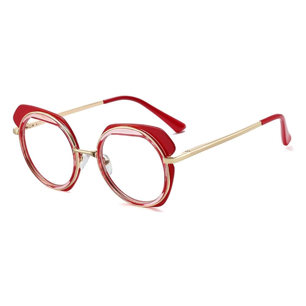 Okulary damskie Vintage okrągłe przezroczyste okulary Vintage metalowe okulary okulary