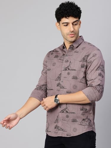 Image of Majestic Man Men's Stylish Unique Print Casual Shirt - Pure Cotton| Full Sleeve | Trendy & Comfortable