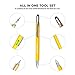 Screwdriver Pen Pocket Multi-Tool 6 in 1 – Multi-Functional & Sturdy Aluminum DIY Tool, With Screwdriver, Stylus, Bubble Level, Ruler & Phillips Flathead Bit, Unique Gift Idea 2 (1 Yellow)