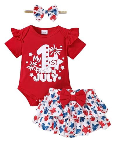 Image of Mioglrie Newborn Infant Baby Girl Clothes Romper Shorts Set Floral Summer Outfits Cute Baby Clothes Girl