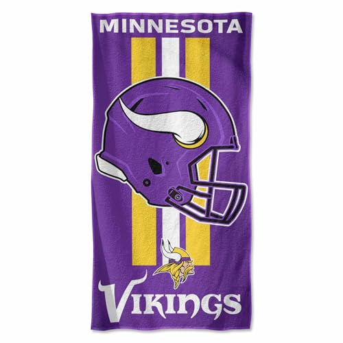 NFL Minnesota Vikings Towel30x60 Beach Towel, Team Colors, One Size