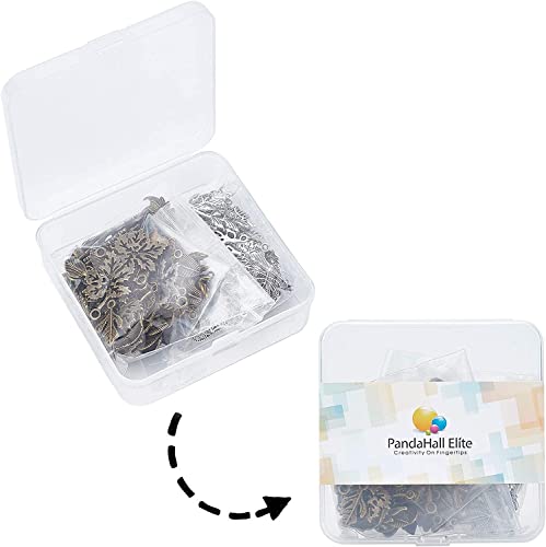 Ph Pandahall 184Pcs 23 Styles Leaf Charms Pendants, Tibetan Tree Leaves Branch Charms Beads Metal Charms For Fall Necklace Bracelet Earring Jewelry Making Accessory Crafting Wholesale Bulk #TOP6