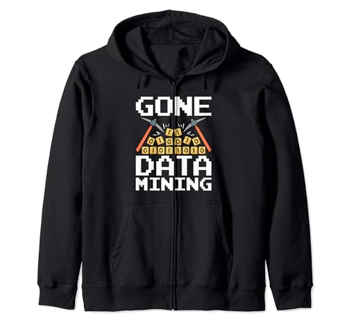 Questo divertente design di data mining per donne e uomini che amano il loro lavoro di scienza dei dati, apprendimento automatico o analista. Dimostra di essere un orgoglioso data scientist. Sul motivo del data mining è la citazione Gone Data Mining.