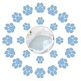 24 Pcs Waterproof Non-Slip Dog Footprint Stickers with Scraper for Bathtub Tub Stairs Kitchen Shower