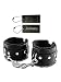 Jiuhexu Adjustable PU Leather Handcuffs Adjustable Soft Wrist Cuffs, Black