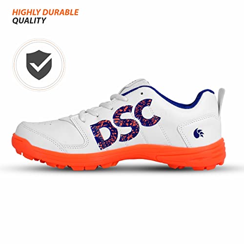 Dsc Beamer Cricket Shoes Size 1 Uk (Fluro Orange-White), Mens