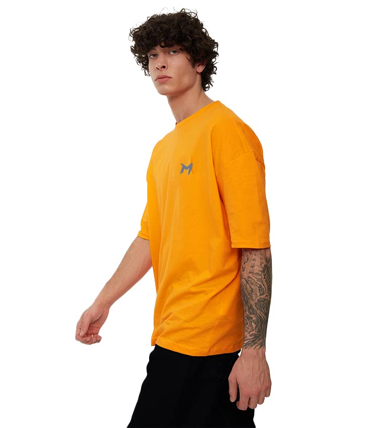 Image of Solid Baggy & Dropshoulder Oversized T-Shirt for Men