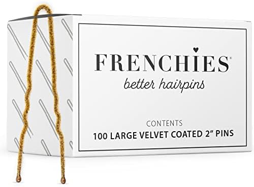 Frenchies Velvet Coated French Hair Pins, 100 Count, Blond, 2 Inch