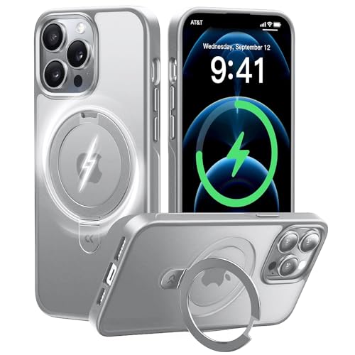 Image of iPhone 12 Pro Max Magsafe Stand Case | Matte Design & 360 Protection | Military-Grade Apple iPhone 12 Pro Max Cover | Ultra Premium - Gray