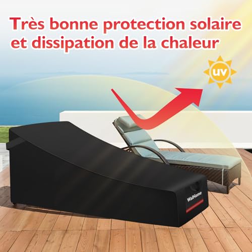 Housse de chaise longue de patio robuste et imperméable contre les intempéries - 8