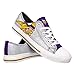 FOCO NFL Minnesota Vikings Womens Ladies Glitter Low Top Canvas Sneaker Shoesladies Glitter Low Top Canvas Sneaker Shoes, Team Color, 7/Medium
