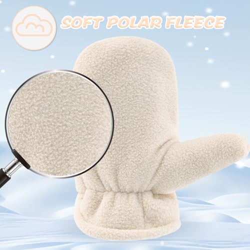BAVST Baby Toddler Winter Mittens Girls Warm Fleece Lined Gloves Kids Sherpa Lined Mittens for Boys4