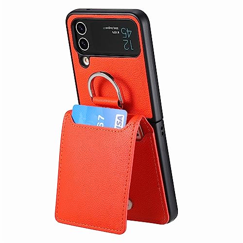Porte-anneau pour Samsung Z Flip 4 : coque fente carte et béquille verticale