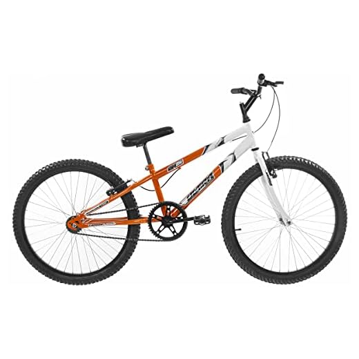ULTRA BIKE Bicicleta Bikes Bicolor Rebaixada Aro 24 Sem Marcha Laranja/Branco