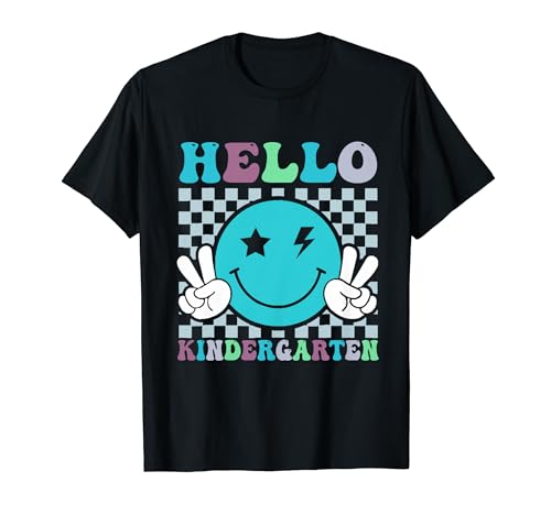 Hello Kindergarten Smile Face Back to School Kindergarten T-Shirt