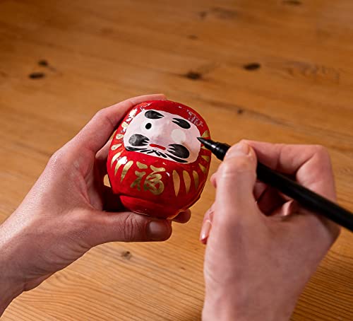 Daruma traditionnel rouge pour concrétiser vos projets grand modèle en papier mâché