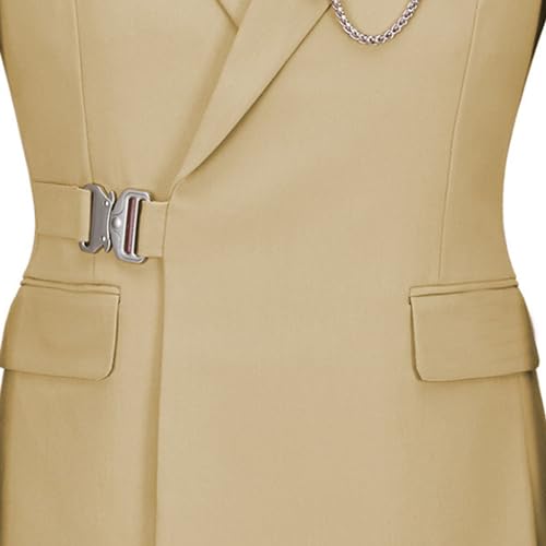 Men's 2 Piece Slim Fit Suit with Metal Clasp Stylish Slim Fit Suit Casual Business Wedding Tuxedo Suit3