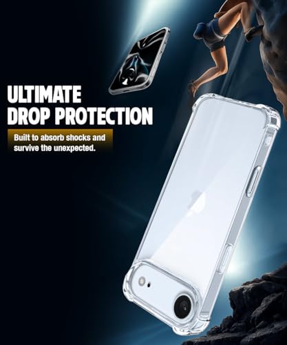 Image of WOW IMAGINE Clear Back Cover Case for iPhone 17 Air | Shockproof Soft TPU Case | Cushioned Edges for Ultimate Protection Back Cover Case - Transparent