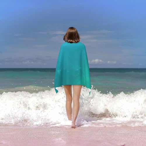 Serviette en microfibre imprimée mer pour la douche et la plage - 7