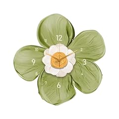 Ergocar Wall Clock, Art Deco Crystal Porcelain Flower Modern Wall Clock, Battery Powered Suitable photo Ergocar Wall Clock, Art Deco Crystal Porcelain Flower Modern Wall Clock, Battery Powered Suitable