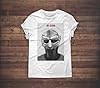 MF Doom T-Shirt Music Hip Hop Rap (as8, Alpha, s, Regular, Regular) White #1