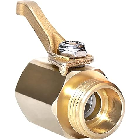 Underhill Garden Hose Shut Off Valve 3/4-Inch Hose Thread, Brass Hose Nozzle Connector, Attachment, Heavy-Duty Fittings, CV075H Cover