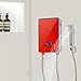 TITIDU Electric Water Heater, 6500w Tankless Electric Water Heater w/Shower Head&LED Display, Bathroom Shower Kit Support Overheating Protection for Home Bathroom Shower (Red)
