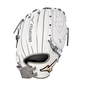 Mizuno Prime Elite Pitcher/Outfield Fastpitch Softball Glove 12" | Fastpitch FIELDERS MITT | RH White-Grey product image