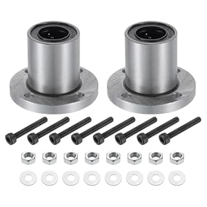 QUARKZMAN LMF16UU Linearkugellager mit Flansch, 2 Stück