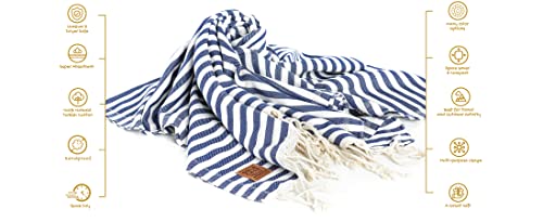 Gold Case Turkish Beach Towel Myra - 40X70 Inches Xxl Oversized Bath Towels 100% Cotton Quick Dry, Sand Free - With Free Reusable Bag Gift - Super Soft (Myra-Orange) #TOP2