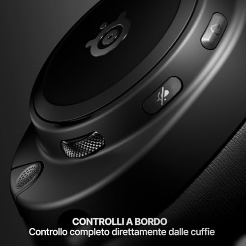 Arctis Nova Elite - Cuffie da gaming wireless - 96kHz/24bit - Speaker in fibra di carbonio - ANC - Eliminaz. rumore con IA - App - 2,4GHz + BT - Multisource; OmniPlay PC+PS+Xbox - Nero - Cuffia gaming - Immagine 10