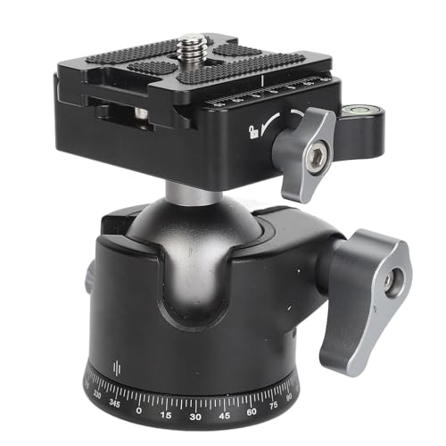 Tripod Ball Head Low Center of 32mm Rotatable Panoramic 8kg Load Bearing Quick Release Plate for Camera