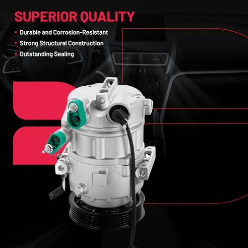 BDFHYK Air Conditioning A/C Compressor with Clutch Compatible with Hyundai Elantra 2014-2017, Compatible with Kia Forte, Forte Koup, Forte5 14-16, Soul 2014-2019, Replacement 197383 198383 97701A5800