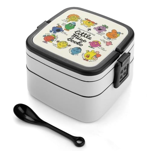 弁当箱 ミスターメンリトルミス ランチボックス 二段 お弁当箱 おべんとう箱 ランチケース 大人用 子供用 学生 仕事 通勤 1000ml
