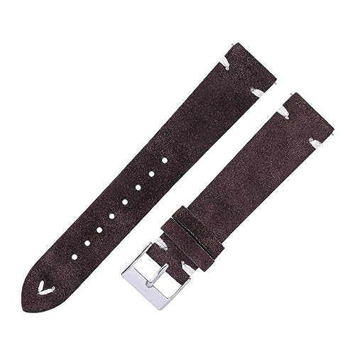 Montre rétro-matte avec cadran crâne et son bracelet en daim multicolore 18mm 20mm