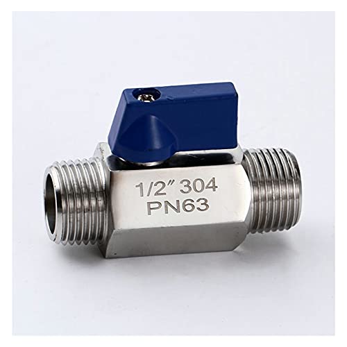 Mini válvula de bola de acero inoxidable SS304 de 0.75 pulgadas macho a hembra 3