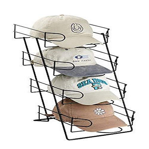 Only Hangers 4 Tier Hat Display Black Countertop Holds 36-48 Caps Baseball Hats 20