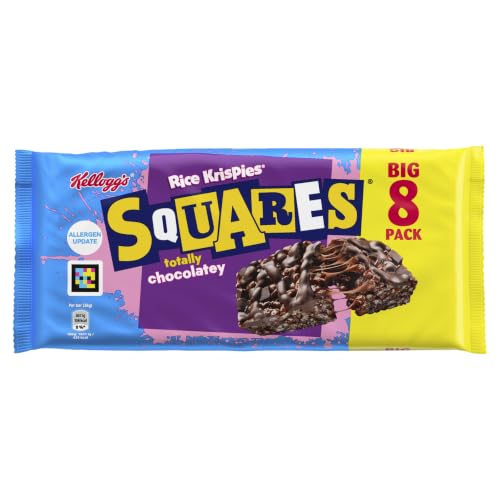 Kelloggs Rice Krispies Squares Delightfully Chocolatey Snack Bars 8x36g