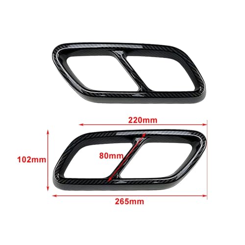 Embellecedor de escape premium para coche W206 con moldura cromada 7